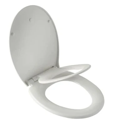 Image of BEMIS Reybridge Family Toilet Seat Soft Close with Child Built in, Quick Release &amp; Easy to Clean. Potty Training for Toddlers Adults Installation, White