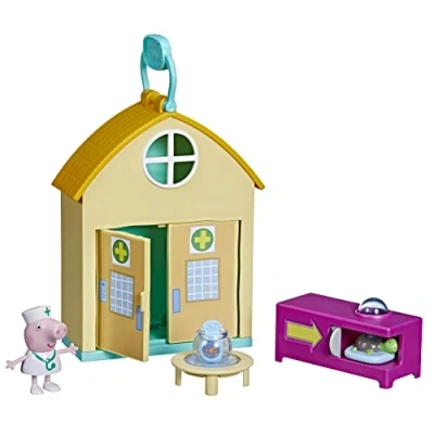 Image of Peppa Pig Peppa’s Adventures Visits the Vet Playset Preschool Toy, 1 Figure and 3 Accessories, Ages Up Multicolor F3757