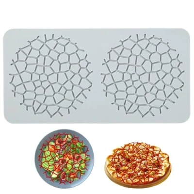 Image of JJiaoLinin Silicone Fondant Lace Mat, Mold Cake Embossing Mat 3D Mould for Fondant, Sugar Paste, Chocolate, Butter, Soap