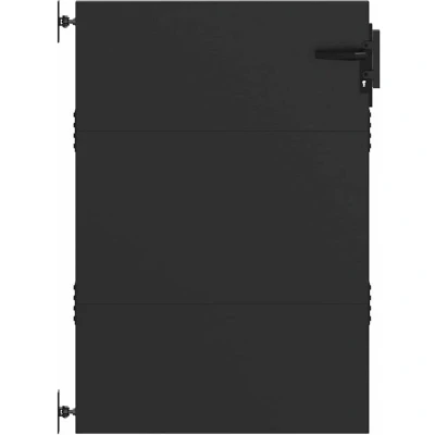Image of Garden Gate with Lock Black 105 x 150 cm Powder coated steel Vidaxl