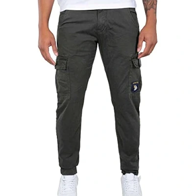 Image of Alpha Industries Petrol Patch Cargo trousers, Men&#039;s, Size: 32, Greyblack