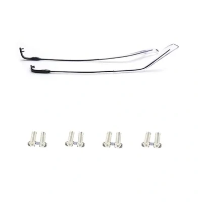 Image of QYAJS 1 Pair Metal Frame Arms Rimless Glasses Legs Replacement Temple Eyewear (Black), Black, 148mm