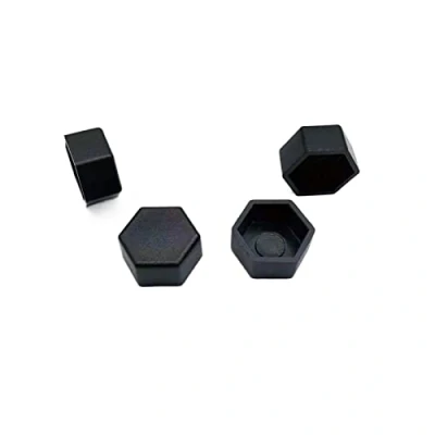 Image of 100Pcs Nut Cover Cap Hexagon Flat Top Bolts Protective Caps M5 M6 M8 M10 M12 M16 Furniture Screws Accessories Kit (Color : Black_M8x14 50pcs)