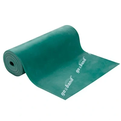 Image of CanDo Resistance band / training gymnastics 5.5 m green (medium) alternative to dumbbells