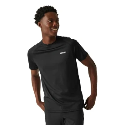 Image of Regatta Men&#039;s Virda Iv T Shirts, Black/Black, M