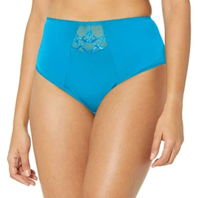 Image of ELOMI Women&#039;s Cate Slip Embroidered Full Coverage Bikini Style Underwear, Tunis, XL