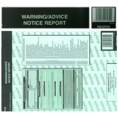 Image of Regin Landlord &amp; Home Owner Gas Appliance Warning Advice Notice Pad REGP55