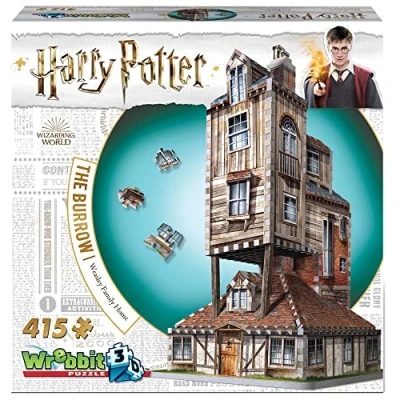 Image of Wrebbit3D Harry Potter: The Burrow Weasley&#039;s Family Home (415pc) 3D Puzzle Ages 14+