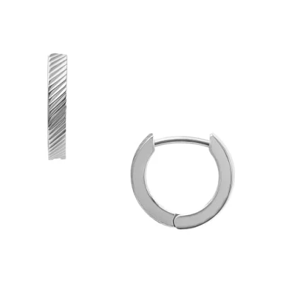 Image of Fossil Women&#039;s Harlow Silver Stainless Steel Earring, JF04772040