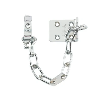 Image of Yale V WS6 CH TS003 Door Chain, 13.5 cm (5.25 inch) chain length, Polished Chrome Finish, High Security, Visi Packed, suitable for PVCu and Wooden doors