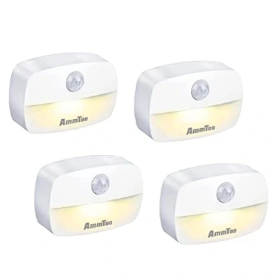 Image of Night Light, motion sensor lights Indoor, Stick On Warm White light by Battery Powered, Kids Bedroom, stair for Hallway,Closet,Cupboard,Children&#039;s Room
