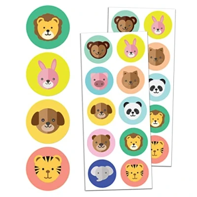 Image of TownStix Animal Sticker Set 10 Designs, 20 Sheets, 200 Stickers