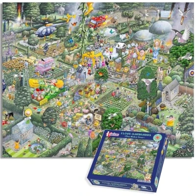 Image of 1000 Piece Jigsaw Puzzle I Love Gardening &#039;The Makeover&#039; by Mike Jupp Hilarious Chaos, Fun for Adults, Unique Gift Lovers