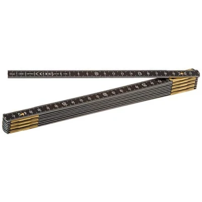Image of Metrica 21036 2M Alu Folding Rule black oxidized