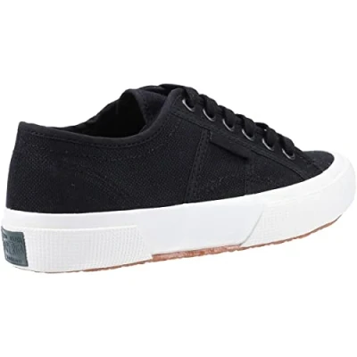 Image of Superga 2706 OG Ladies Canvas Trainers Black/White Ivory 7.5