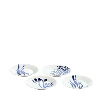 Image of Royal Doulton 1815 Pacific Plate 16cm 6.3in 2025 Mixed Patterns Blue Set of 4