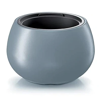 Image of Prosperplast Heos Flower Pot Planter 2in1 incl. Plant Weatherproof For Indoor And Outdoor Use Round Plastic 436m diameter 270mm Height 11 / 32L (Grey)