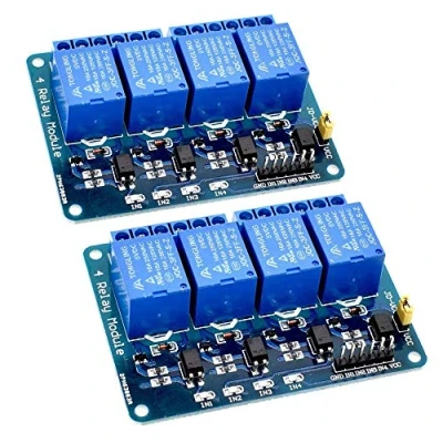 Image of Gasea 2pcs 4 Channel DC 5V Relay Module with Optocoupler for Arduino Raspberry Pi DSP AVR PIC ARM