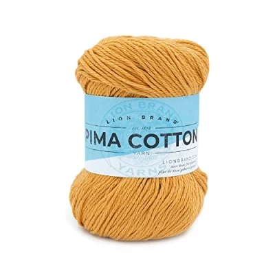 Image of Lion Brand Yarn Company Yarn, Cotton, Mineral Yellow, One Pack