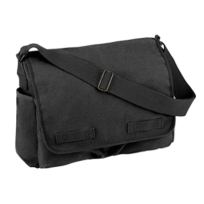Image of Rothco 21057 Classic Canvas Messenger Bag Color : Charcoal Grey