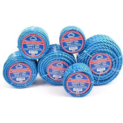 Image of EVERLASTO Trade Handy Coils Blue Polypropylene Poly Rope (6mm X 15M)