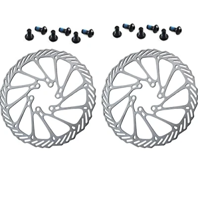 Image of CYSKY 203mm Disc Brake Rotor 2 Packs Stainless Steel Bike 6 Bolts for Most Bicycle Road Mountain BMX MTB (Include 12 Screws)