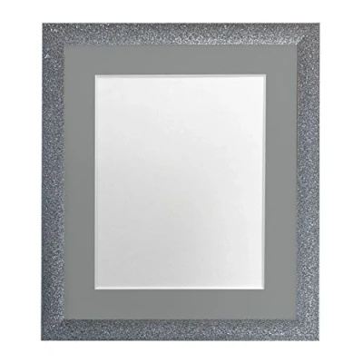Image of FRAMES BY POST Gunmetal Picture Photo Frame with Dark Grey Mount 7 x 5 Image size 3.5 Inch Plastic Glass