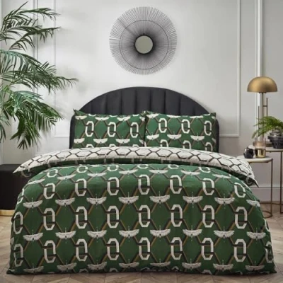 Image of furn. Avalon Double Duvet Set Green