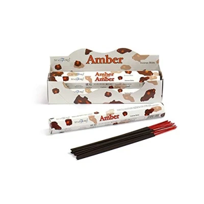 Image of STAMFORD INC. 37111 Amber Incense Sticks, 20 Sticks x 6 Packs