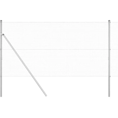 Image of vidaXL Fence Post Set of 2 Galvanised Steel 10 x 1 m Tough