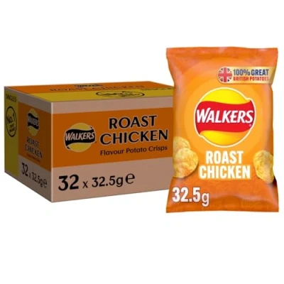 Image of Walkers Roast Chicken Crisps Box, 32.5 G (Case Of 32)