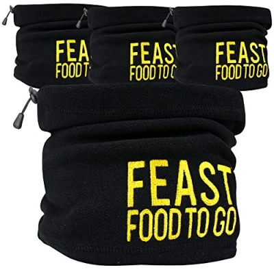 Image of TeddyTs Personalised Company Name Promotional Business Fleece Toggle Black Snood (Set of 4 Snoods)