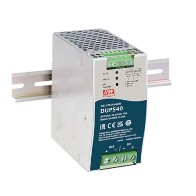 Image of MEAN WELL 24V 40A Uninterruptible DC UPS Controller Module DIN Rail Type