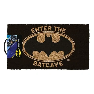 Image of Pyramid International Batman Coir Door Mat (Enter the Batcave Design) 33cm x 60cm Indoor and Outdoor Official Merchandise