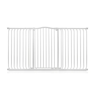 Image of Safetots Extra Tall Curved Top Safety Gate, 170cm 179cm, Matt White, 100cm in Height, Pressure Fit Stair Baby Gate for Doors Hallways and Spaces, Barrier, Easy Installation