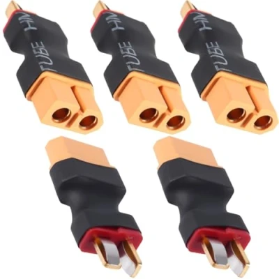 Image of EatPitaya XT60 to T Plug, Female Male Adapter, No Wire Connector for RC Car Plane Lipo Battery ESC 5pcs