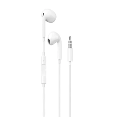 Image of Maplin Wired Earbuds 3.5mm Hands Free Calling Volume Button White