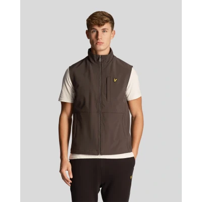 Image of Lyle &amp; Scott Mens Softshell Gilet in Grey Size Medium