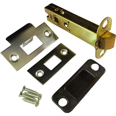 Image of D&amp;H™ 98mm 4&quot; Inch Double Sprung Tubular Mortice Latch Brushed Satin Chrome 75mm Backset
