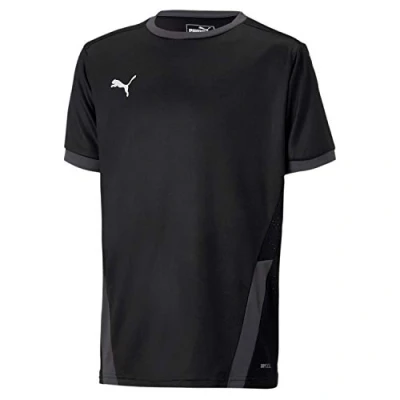 Image of Puma Boys Teamgoal 23 Jersey Jr T Shirt, Black Asphalt, 5 6Y EU