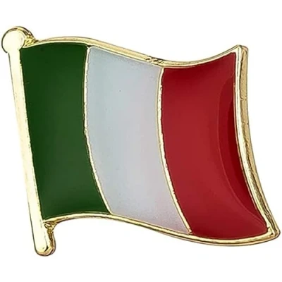 Image of Italian Rome Italy National Flag Metal Enamel Pin Badge Lapel