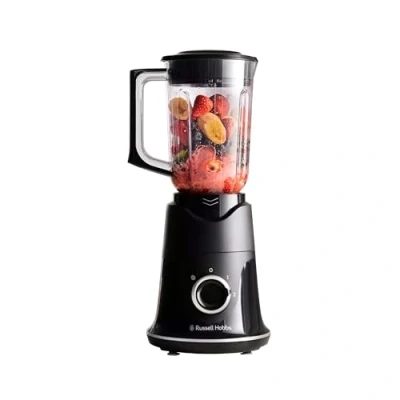 Image of Russell Hobbs Blade Boost 1.5L Jug Blender Technology get smoother results fast, Push down raises blades 20mm to reach all ingredients. Dishwasher safe parts, 750W, 26710