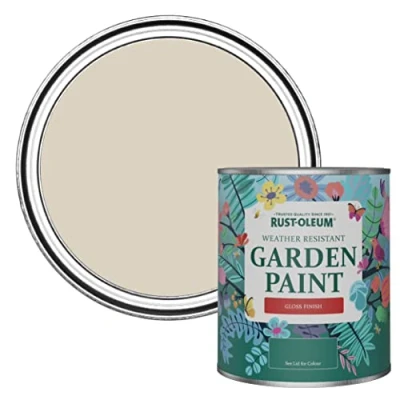 Image of Rust Oleum Beige Mould Resistant Garden Paint In Gloss Finish Hessian 750ml Fence Paint, Shed