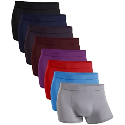 Image of YOULEHE Men&#039;s Boxer Shorts Soft Bamboo Underwear Trunks Breathable Multipack (U004 (8 Pack), XXL)