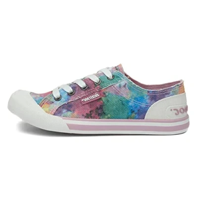 Image of Rocket Dog Jazzin Tie Dye Womens Multi Canvas Size 6 UK Multicolour