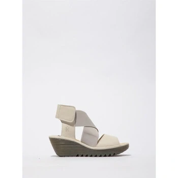 Image of Yuba385Fly Mousse Leather Women&#039;s Wedge Heel Peep Toe Sandals