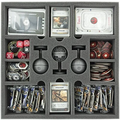 Image of AF050RE03 50 mm foam tray compatible with Star Wars Rebellion board game box 13 slots