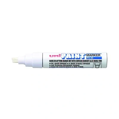 Image of Unipaint PX 30 Paint Marker Broad Chisel White (Pack of 6) 151183000+ FINCHLEY REFILL PEN FREE