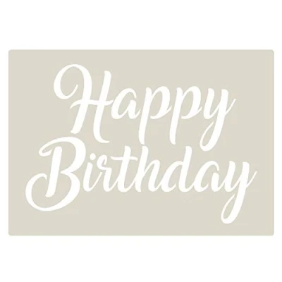 Image of Happy Birthday Cake Decorating Stencil