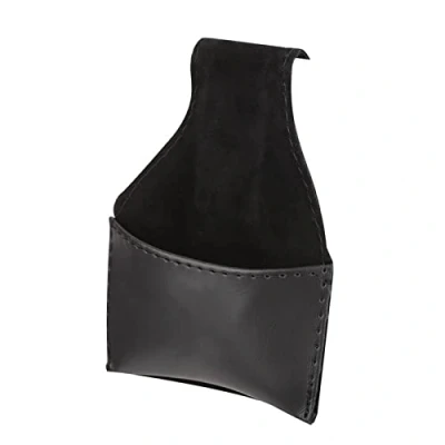 Image of Billiard Chalk Holder Snooker Billiards Bag With Hook Portable PU Pouch Cue Accessory Black